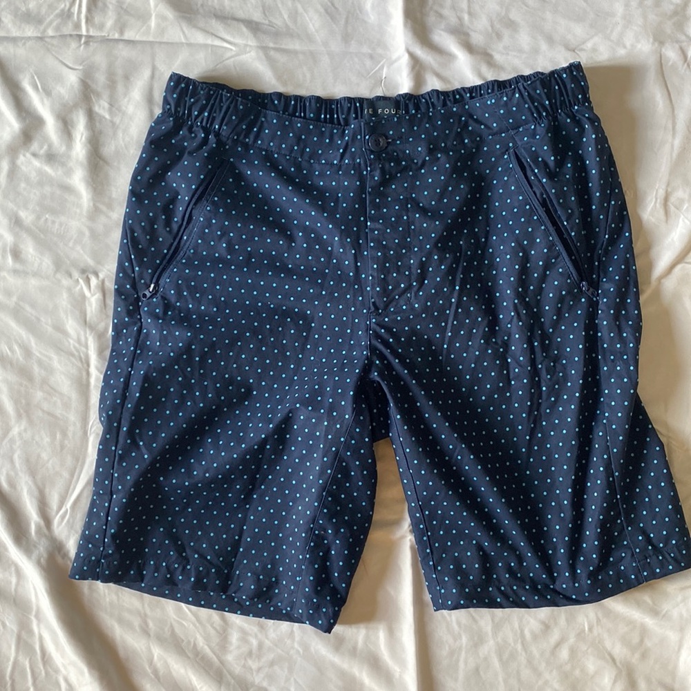 Blue dotted men’s swim trunks